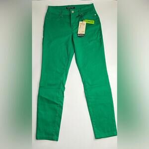 BLUE SPICE - Ankle Length High Waist Pants in Bright Green, Size 5